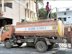 Problematic: Water tankers have become an expensive option for Bangaloreans.