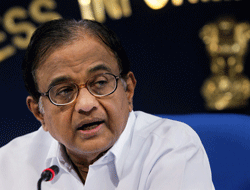 Union Finance Minister P Chidambaram addressing a press conference on withdrawal of support by DMK from UPA government, in New Delhi on Wednesday. PTI Photo