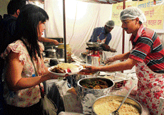 Wholesome Food cooked in Bihari style at INA Dilli Haat drew visitors from all over Delhi.