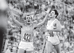 Blast from the past Pietro Mennea winning the 200M&#8200;at the 1980 Moscow Olympic Games from Allan Wells. AFP
