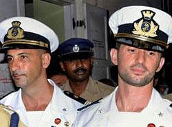 Fishermen killing case: Two marines on way to India