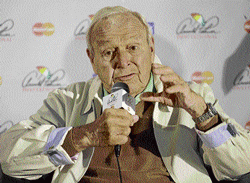 worried Arnold Palmer is concerned about the quality of the course that will be laid out in Rio de Janeiro for the 2016 Olympic Games. AP