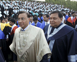 Ahmedabad: Chairman and Chief Executive Officer of ArcelorMittal Lakshmi Mittal arrives to attend the annual convocation of IIM-A in Ahmadabad, on Saturday. PTI Photo