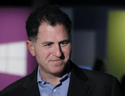 Michael Dell Chairman and CEO of Dell Inc. arrives at the launch event of Windows 8 operating system in New York, October 25, 2012.
