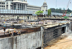 Slow progress: Bangaloreans feel that the work on Phase II of Metro has been tardy.