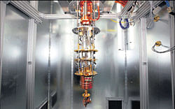 D-Wave Systems' quantum computer without its protective thermal canisters, at the company's lab in Burnaby, British Columbia, Canada. NYT