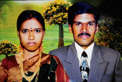 Tragic end: Nagaraj and his wife Shilpa, in happier times.