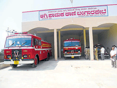 A fire brigade station in Bangarpet. DH Photo