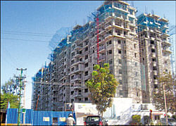 Unplanned: Many apartment complexes are being  constructed on Sarjapur Road.