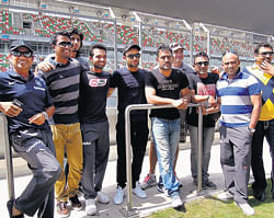 chilling out TOP: Some members of the Indian team and support staff having a leisure time at the Buddh International Circuit on Monday.