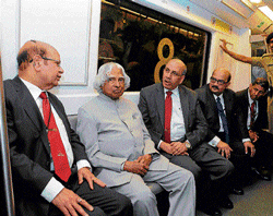 Kalam takes maiden ride in Metro