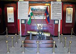 Bravery: A canon of the Mughal period welcomes visitors at the Delhi Police Museum.