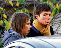 Amanda Marie Knox of the US and her then boyfriend  Raffaele Sollecito of Italy. AP file