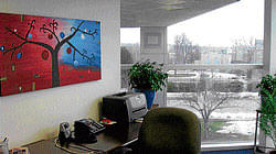 IN TREND: Offices and hospitals are opting for beautiful artwork to create a positive ambience.