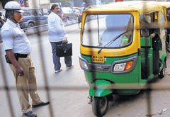 unfair: The general complaint is that pre-paid auto drivers do not drop the passengers at their destination. DH Photo