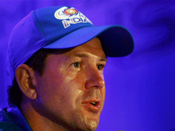 Mumbai Indians Captain Ricky Ponting addresses mediapersons at a press conference in Mumbai on Sunday. PTI Photo