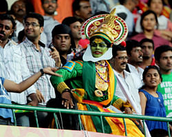 Royal Challengers Bangalore fans during IPL 6 match between RCB and KKR at Chinnaswamy Stadium in Bengaluru on Thursday. PTI Photo