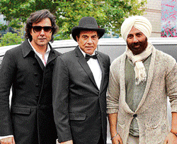 We are Family (From left) Bobby Deol, Dharmendra and Sunny.