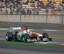 Force India driver Paul Di Resta of Britain drives during the Formula One Chinese Grand Prix in Shanghai on April 14, 2013. AFP PHOTO