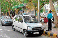 menace&#8200;To tackle illegal parking (above and below), the traffic police have decided to look for alternative solutions.