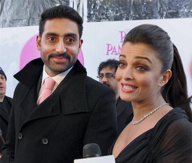 Aishwarya Rai and her husband Abhishek Bachchan. File PTI Photo