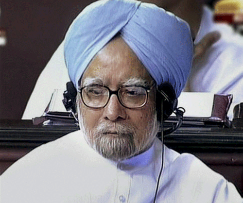 Prime Minister Manmohan Singh in the Rajya Sabha in New Delhi on Thursday. PTI Photo