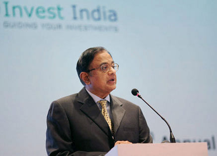 Finance Minister P Chidambaram addressing at the 'India Day' event entitled "India- Next Wave of Inclusive Growth" during the 46th Annual Meeting of the Board of Governors of ADB in Greater Noida on Friday. PTI Photo.