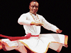 Graceful: Quincy Kendell Charles performs Kathak.