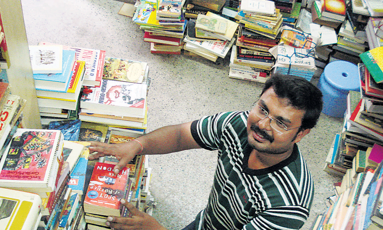 Bookstore biography: Krishna, of Bookworm, at his store.