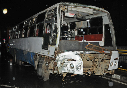 24 injured as private bus turns turtle