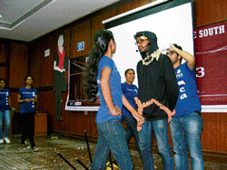 Learning experience: Students participating in an event.