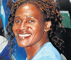 Olympic gold medallist Maria Mutola during an interaction on Wednesday. DH PHOTO/ BK&#8200;JANARDHAN