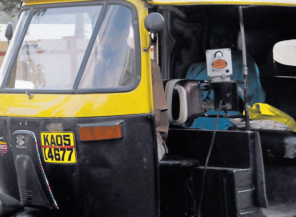 Careless : Many autos in the City lack wipers, which makes travel unsafe. dh photo by b h shivakumar