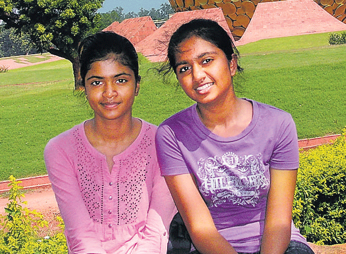 Proud : Sindhu Sreedhara (right) with sister Sneha.