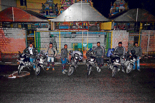 good times (From left) The biking team comprising Sachin, Sreenivas, Abhilash,  Sujit, Siddarth and Hrishikesh.