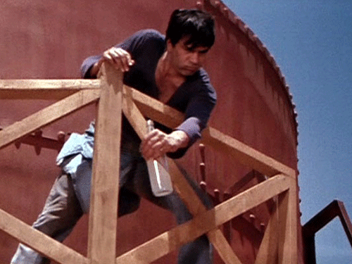 A screen shot taken from the film, Sholay