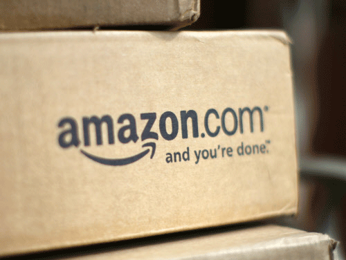 File photo of a box from Amazon.com on the porch of a house in Golden. Reuters