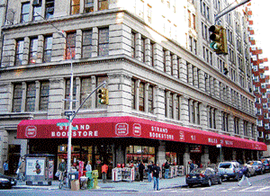Book nook: The Strand Bookstore in New York.