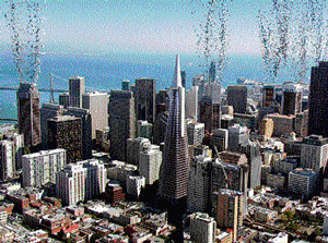 City central: The skyline of San Francisco, the earthquake city.