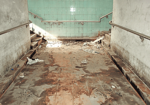 Pedestrian subways in the City are being used as public  urinals.