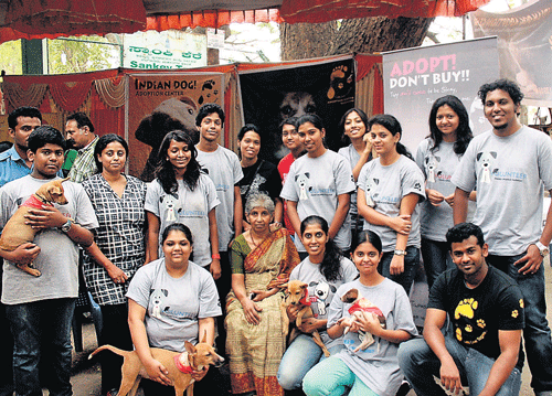 Compassionate: The 'Let's Live Together' team at an adoption drive.
