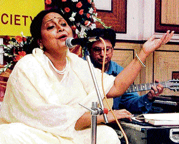 Mellifluous: Suman Devgan enthralled the audience with her renditions.