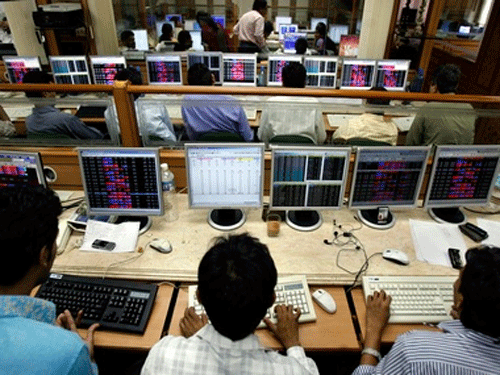 Sensex at nearly 2-month low; slumps 298 pts on weak Re