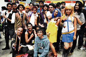 Enthusiastic: Members of 'Bangalore Anime Club'.