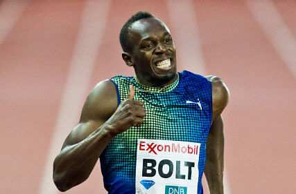 Usain Bolt of Jamaica competes and win the men's 200 metres during the Diamond League athletics competition at the Bislett Stadium in Oslo, Thursday June 13, 2013. AP Photo.