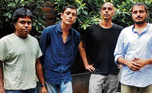 in sync (From left): Nitin Mani, Ananda Sen, Rohan Ganguli and Avinash Chordia.
