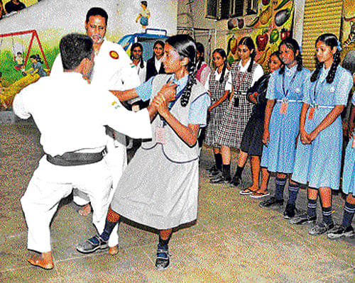 Training in karate is to enable girls protect themselves against sexual harassment.