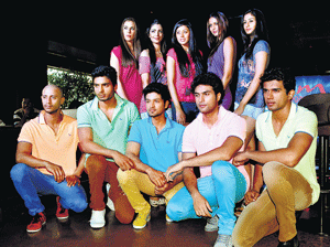 Colourful: The participants of the model hunt.