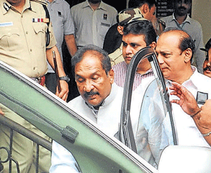 hope of justice: Home Minister K J George leaves Manipal University  on Sunday after interacting with students. He also met the gang rape victim and her mother. dh photo