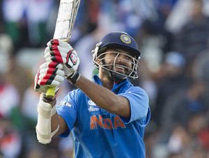 India opener Shikhar Dhawan was named player of the ICC Champions Trophy. AP photo
